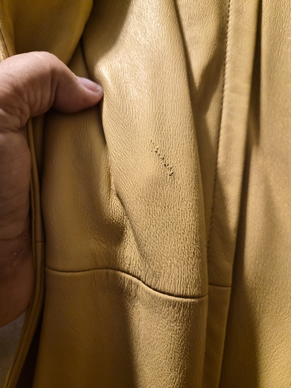Vintage Leathers by New England Yellow Leather Blazer - Picture 6 of 7